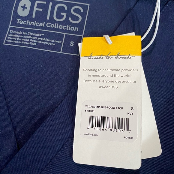 Figs Zamora Joggers Caterina Scrub Set Navy Blue Small cons - Picture 5 of 9